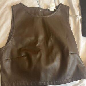 brown leather top